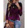 Printed Top, Modern Art Design, Suitable for Daily Wear