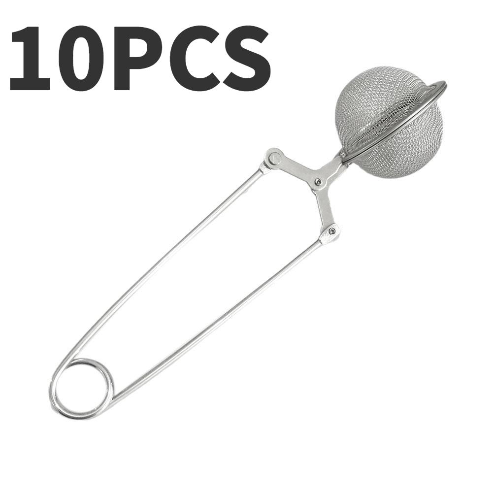Stainless Steel Spoon Tea Ball Infuser Filter Squeeze Leaves Herb Mesh Strainer Tea Infuser In Mesh Tea Ball Filter with Handle