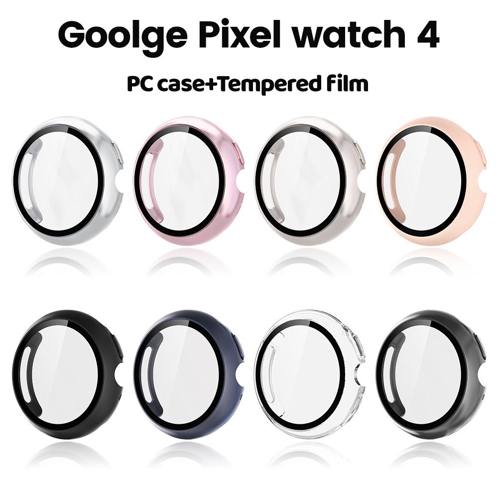 Sklo+Kryt Pro Google Pixel Watch 4 45mm 41mm PC Pouzdro Všestranný Nárazník Tvrzené Ochranné Sklo proti Poškrábání pro Pixel watch4