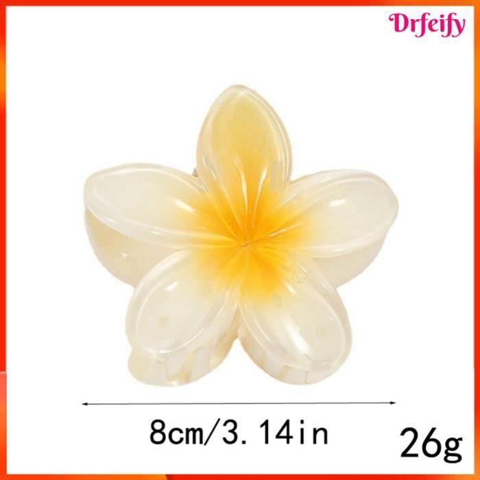 Hair Clip - Drfeify - Hawaiian Clip - Plumeria Flower - Bright Colors - Unisex Adult