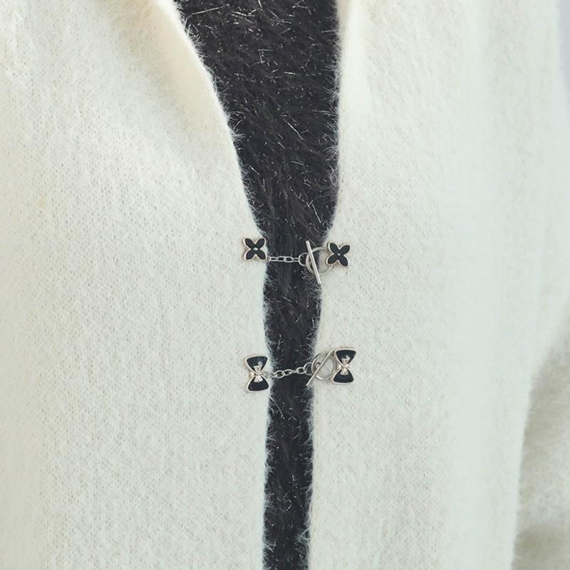 10PCS Metal Cardigan Clip Pullover Clip No Sewing Sweater Shawl Cardigan Clips Brooch Pin Safety Pins for Women Girls