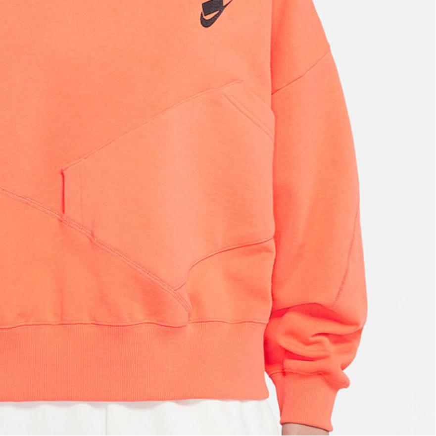 Nike Casual Simple Comfortable Hooded Pullover Sweatshirt Women sweatshirt Orange DQ5534-842