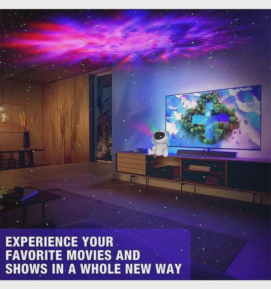 Galaxy Shuttle Astronaut Starry Night Light LED Lamp with Laser Projection