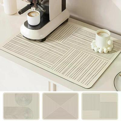 Kitchen Drain Mat Exquisite Drain Pad Super Absorbent Dinnerware Placemat Desktop Decor Pads Drying Rug Bathroom Sink Drymats