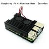 Raspberry Pi 4/3 Aluminum Case with Dual Cooling Fan Metal Shell Black Enclosure for RPI Raspberry Pi 4B/3B/3B+