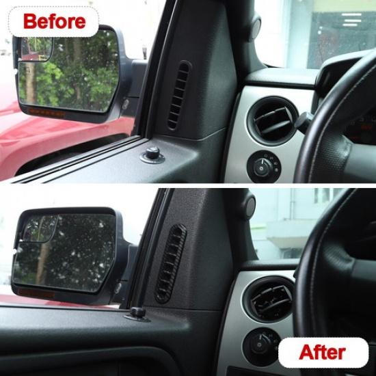 2X Door Side Air Vent Frame Trim Cover Bezel For Ford F150 2009-14 Carbon Fiber