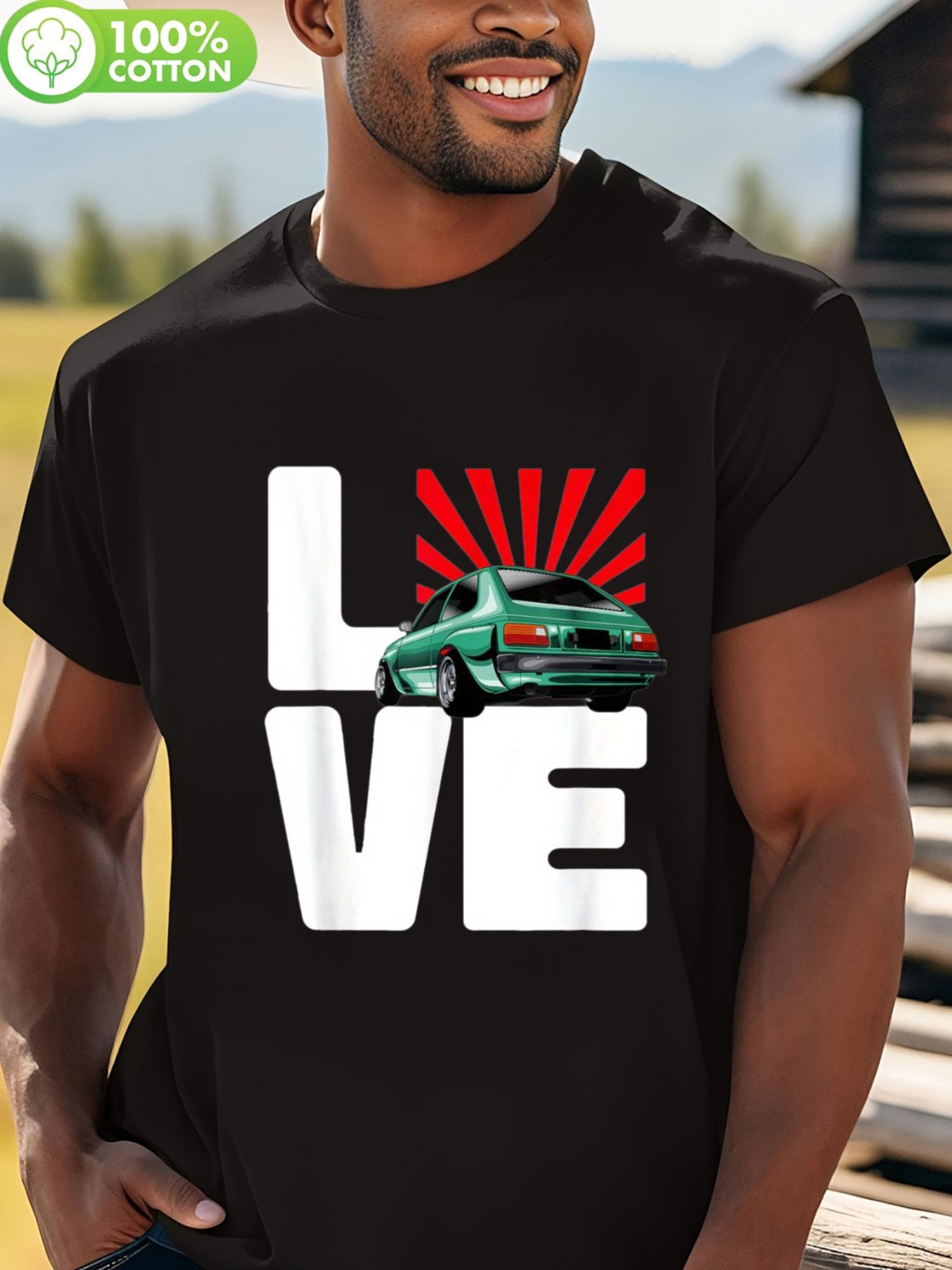 Men S High-Quality JDM Sports Car Graphic Tee - Casual Crew Neck L
