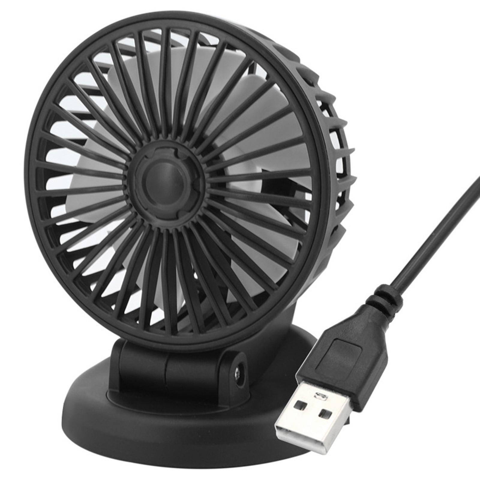 

Single Head Small Cooling Air Fan 2 Speeds Windshield Electric Fan Multi-Angle Rotatable for Truck SUV Sedan RV Van Boat