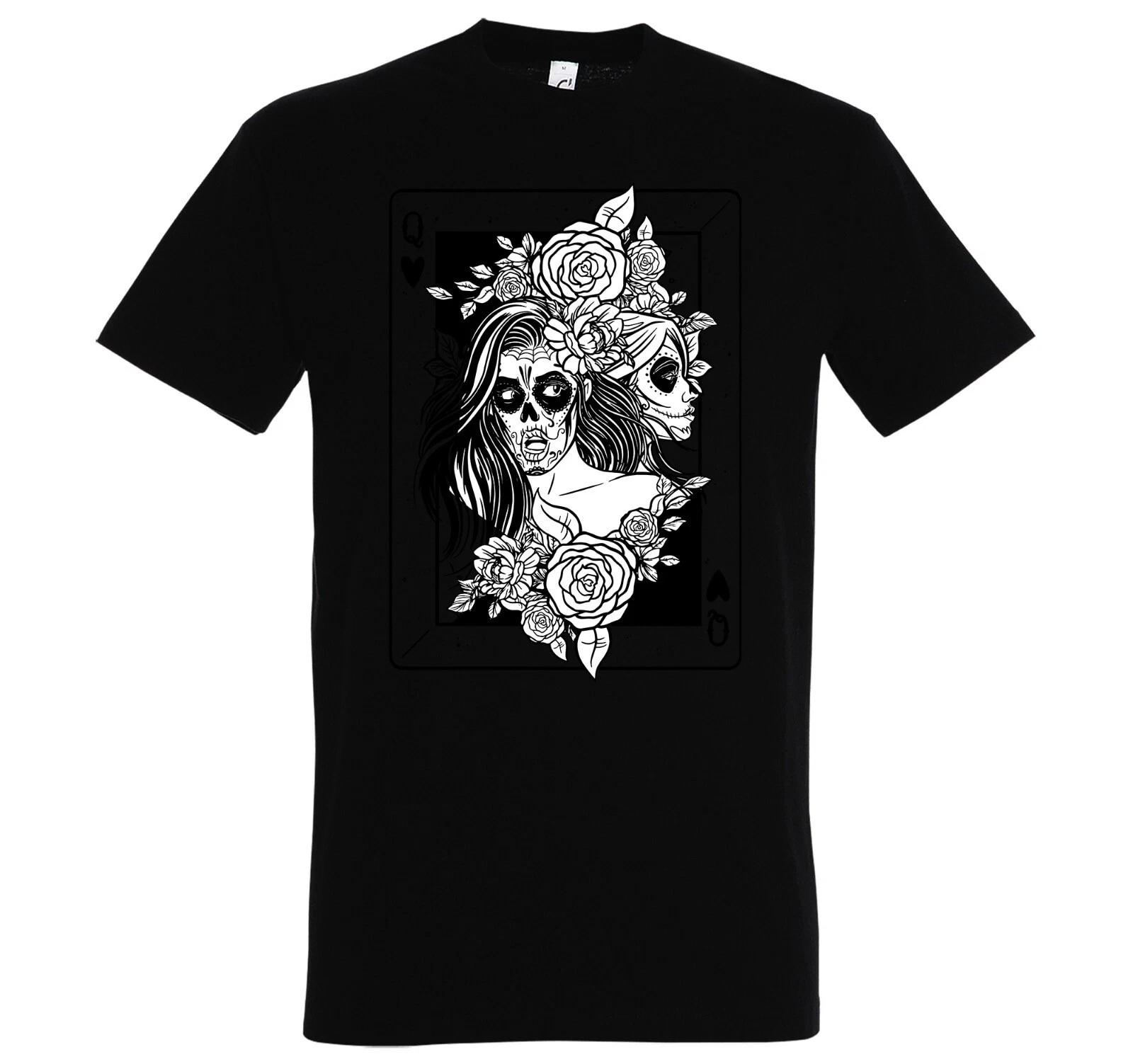 

Mens Queen Dead T-Shirt Funny Saying Dealer Card Player Card Laying Fun S