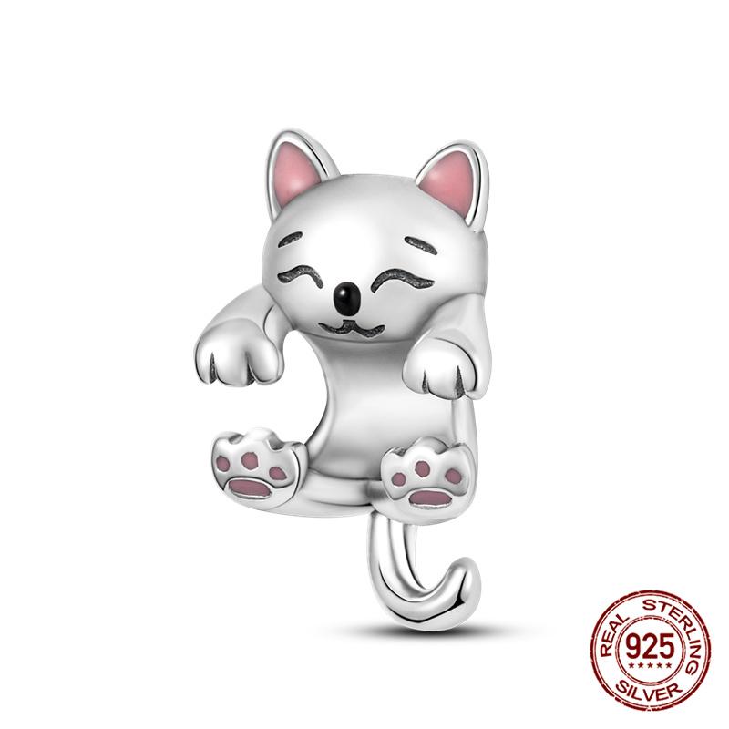 Originale Eulenperlen, 100 % Kupfer, Glückskatzen-Elefanten-Anhänger, passend für Originalarmbänder, DIY-Schmuckherstellung, Geschenk für Frauen