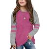 Girls Long Sleeve T Shirts Kids Fall Tops Crewneck Basic Tees