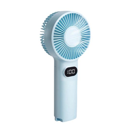 Small Handheld Fan 100 Speed Adjustable LCD Display USB Rechargeable Summer Cooling Fan Portable Travel Mini Personal Fan