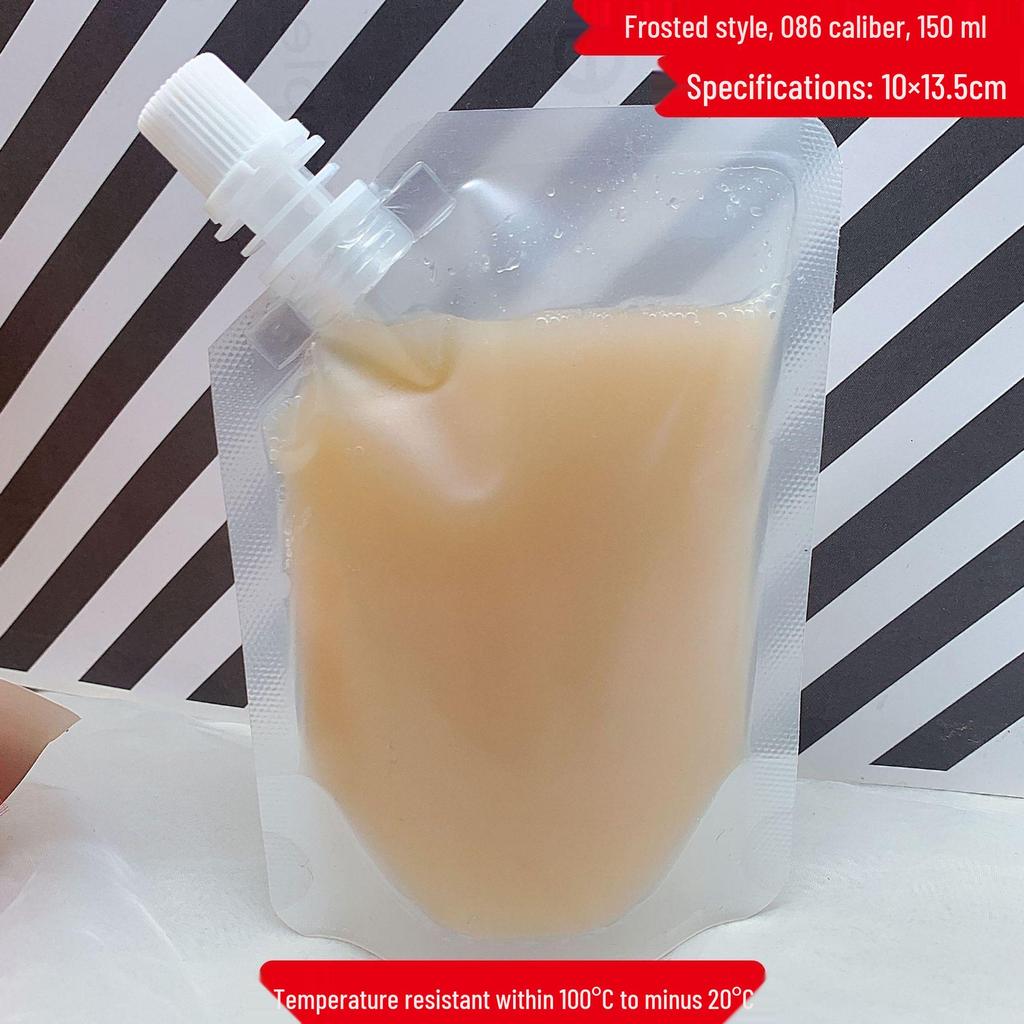 Large Caliber Self-Standing Angled Spout Bag for Food-Grade Liquid Portioning