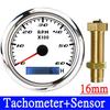 HD Tachometer Tacho Gauge 85MM With LCD Hourmeter Tacho Sensor M16 M18 Gasoline Diesel Engine Digital Tacho Meter Outboard Motor