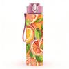 1PC Mixed Citrus Orange Slice Print 750ml Color Plastic Sports Water Bottle Leakproof Flip Straw Lid Suitable for Sports Office Home Use