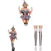 Female Clown Cosplay Outfit With Polyester Material For Party And Role Play