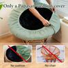 Papasan Chair Cushion Cover, Soft Plush Fleece Slipcover Only, Removable & Machine Washable with Adjustable Design, Fits 44-48 Inch Cushion (Tea