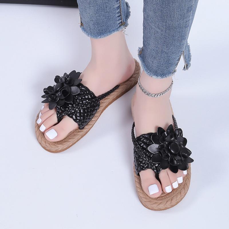 New Summer Women's Plus Size Floral Fashion Outdoor Beach Slide Sandals