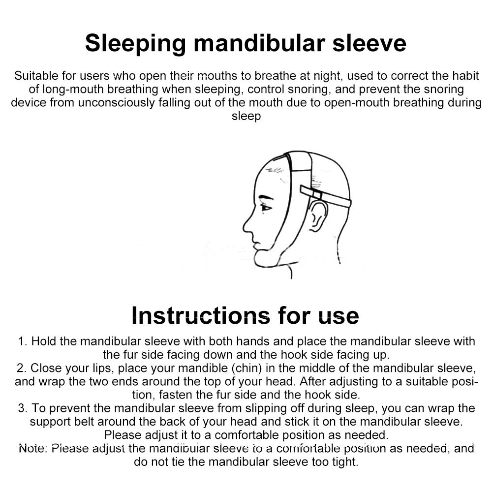 Anti Snoring Belt Triangular Chin Strap Mouth Guard Gifts for Women Men Better Breath Health Snore Stop Bandage Sleep Aid