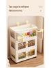 Movable Multi-Layer Folding Storage Cabinet: No-Installation Plastic Organizer for Bedroom and Living Room