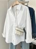 Women's Long Sleeve Blouse Turn Down Collar Elegant Casual Shirt Loose Fit Office Top For Spring Autumn