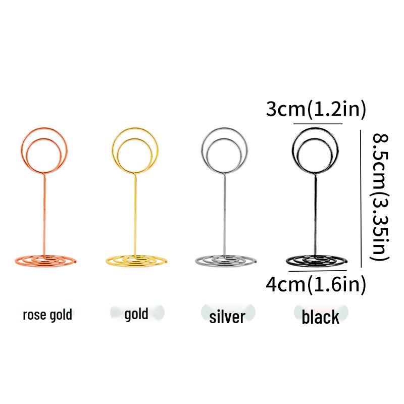 Gold Peacock Round Metal Memo Clip & Photo Holder
