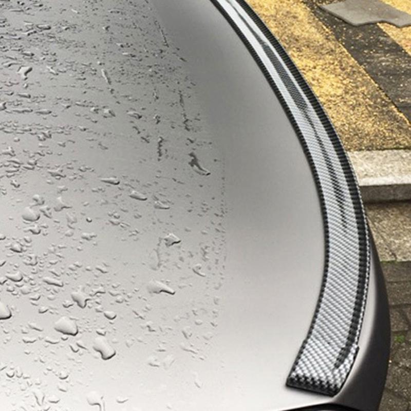 Car Body Styling Carbon Fiber Trim Set With Aerodynamic Spoiler Rubber Sealing Fit Door Window Trunk Edge Protection ABS Material Weatherproof Design