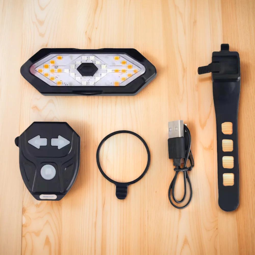 Remote Bicycle Rear Light IPX4 Waterproof Bike Turn Signal Lights 900mAh LED Bicycle Lamp Bike Wireless Remote Control Taillight