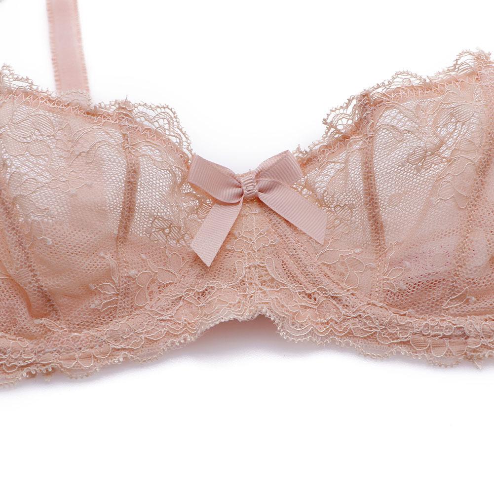 Sexy Lace 4-piece Lingerie Set - Women's Bra, Panties, Garter, Stockings