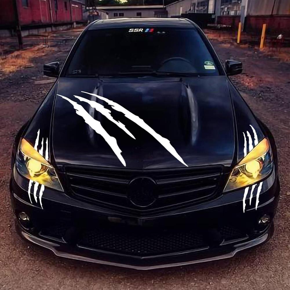 DIY Car Sticker Scratch Stripe Marks 130CMx34CM Claw Sticker Headlight Decal Paw Creative Scratch Sticker Car Exterior Accessory