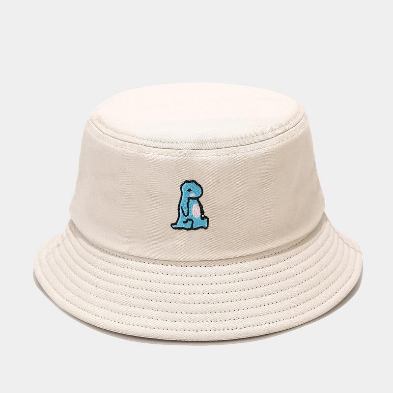 New cute cartoon little dinosaur pattern bucket hat male and female students outdoor leisure visor tide basin hat