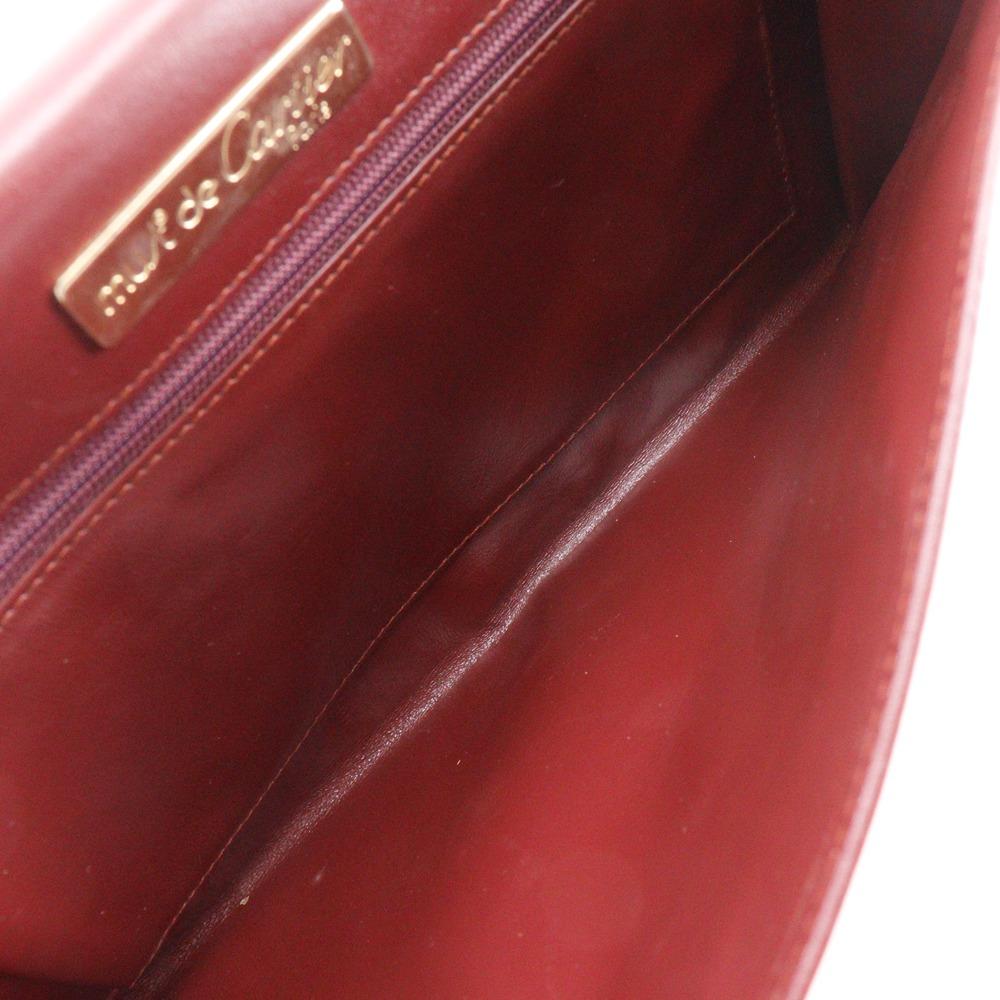 CARTIER Must Line Clutch bag Bordeaux Calfskin Women Used