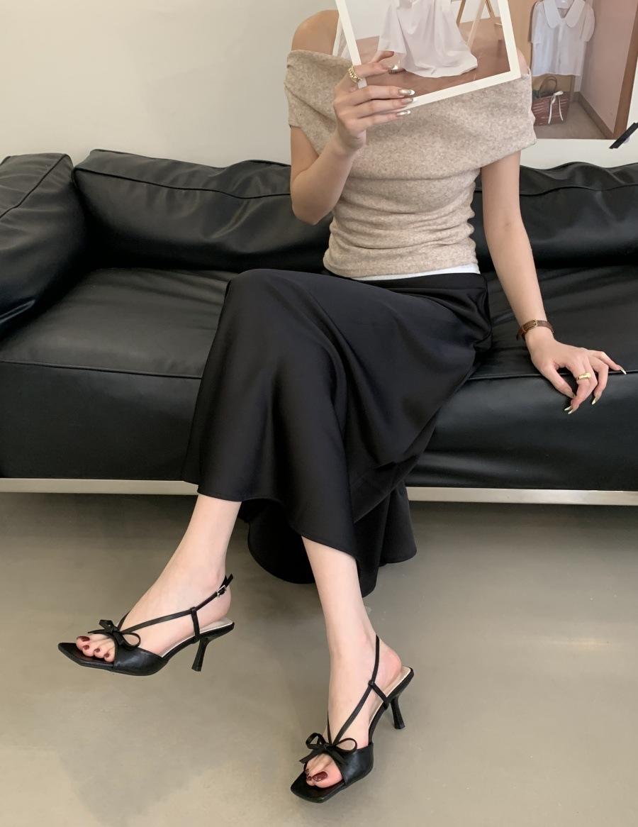 

Французские сандалии в сказочном стиле женские 2025 лето темперамент элегантные цветочные бантики с открытым носком на высоком каблуке шпильке сандалии 39 чёрный