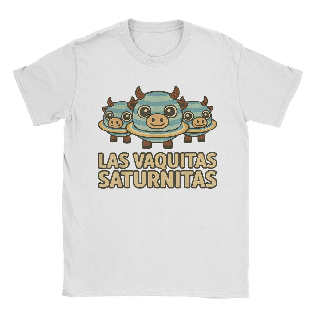 Casual T-Shirt Summer Las Vaquitas Saturnitas Funny Italian Brainrot Kids Meme T-Shirts Tee Shirt for Men Short Sleeve Clothes