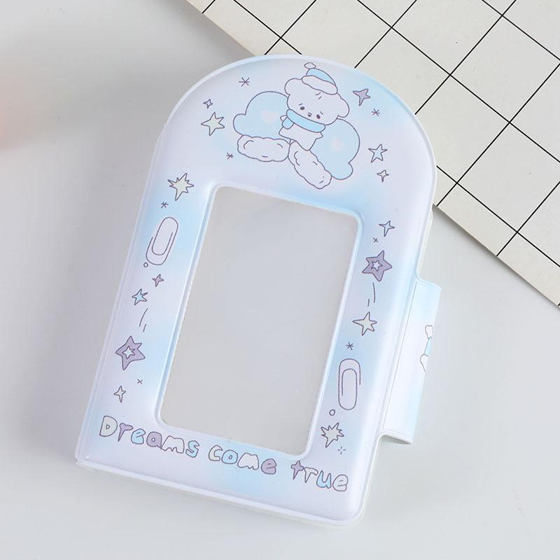 

Милый фотоальбом 3-дюймовый держатель для фотокарт Idol Card Binder Collection Book 32 Pocket Book Альбом Чехол для хранения фотокарт