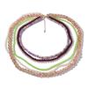 Foreign trade bohemian niche creative design sense glazed glass multi-layered overlapping exaggerated fresh women's necklace