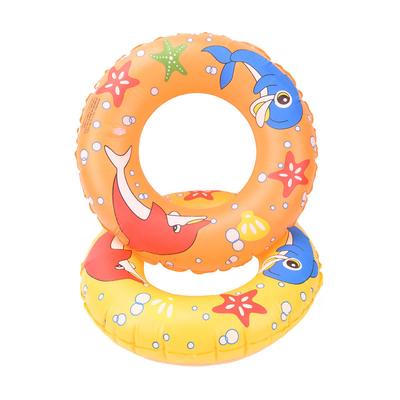 Leading Star Kids High-density PVC Cartoon Printing Inflatable Float Swimming Ring Swimming Accessories Color Random