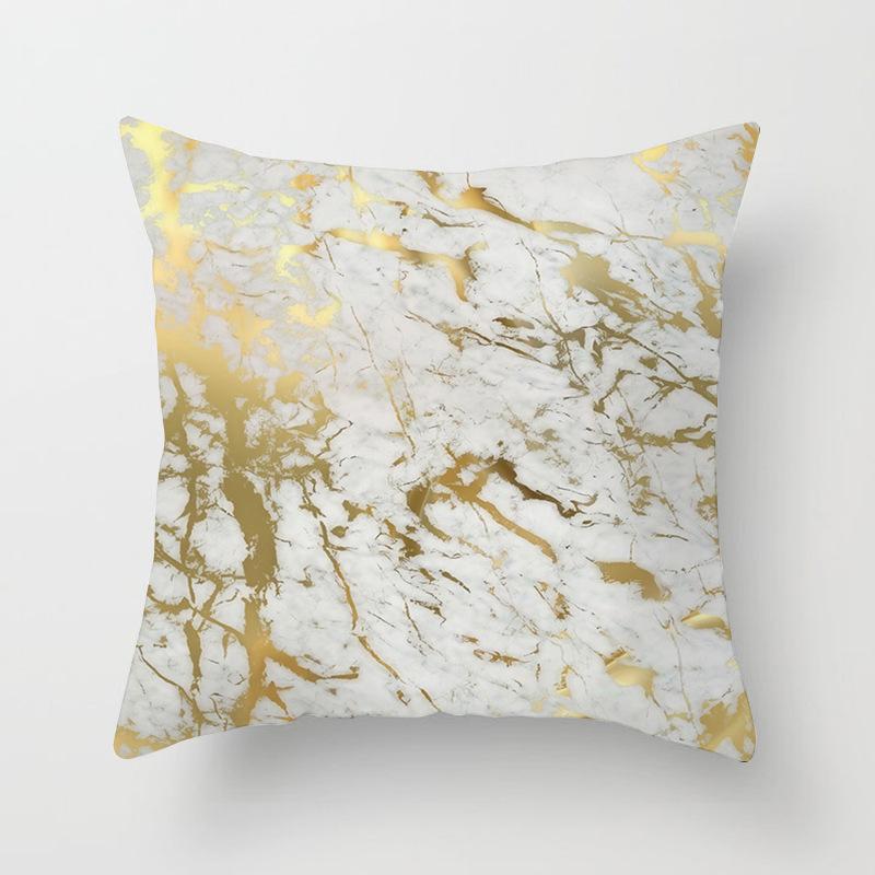 New Pink Marble Ultra-short Velvet Pillowcase Home Sofa Car Cushion Cover Can Be Selected for Your Own Pattern