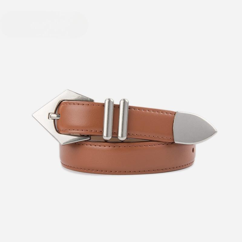 Genuine Leather Belt Cowhide with Jeans Casual Pants Belt Women Fashion Versatile Belt