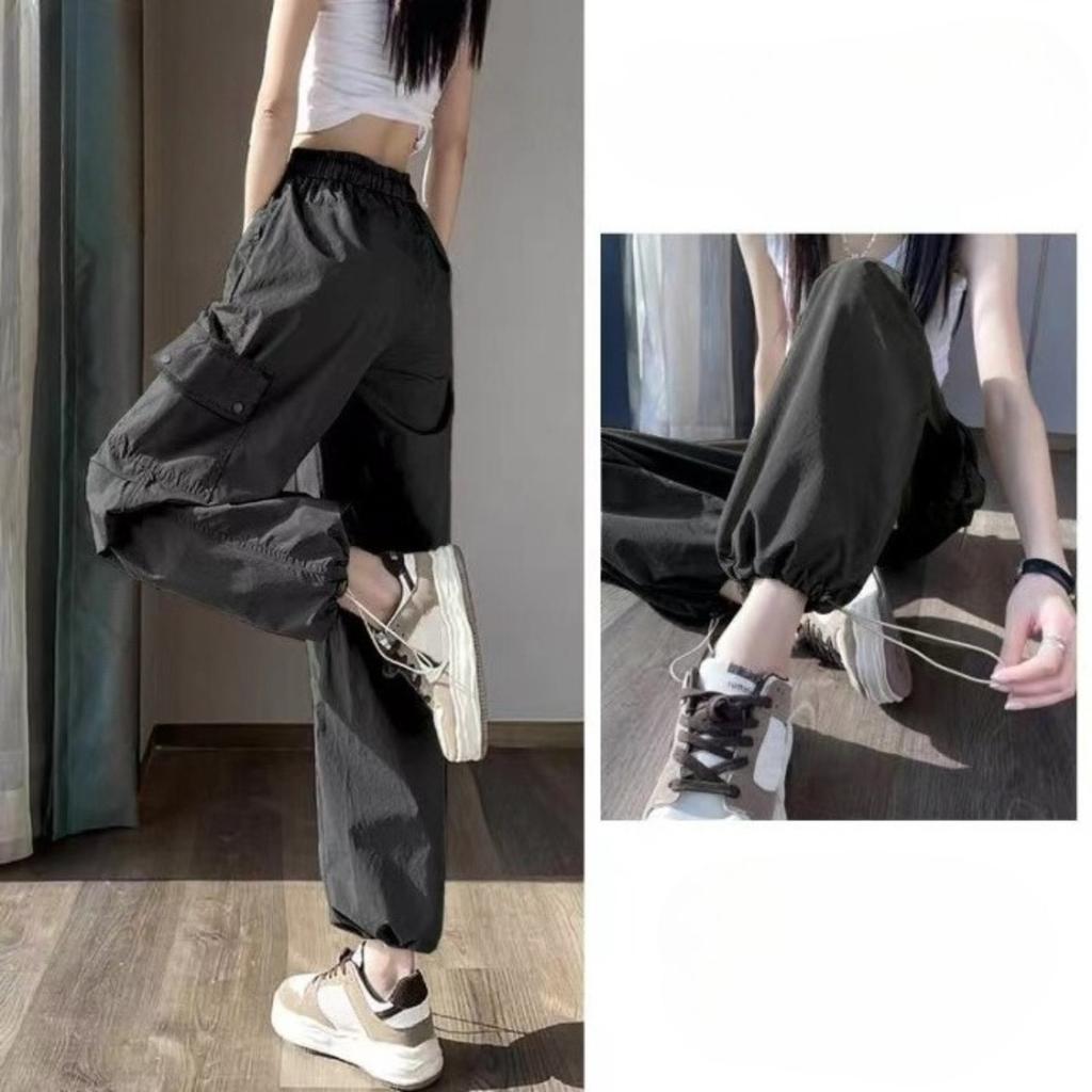 Pantaloni Cargo a Vita Alta da Donna Vestibilità Larga Pantaloni Jogger Felpati Pantaloni da Escursionismo per Esterno
