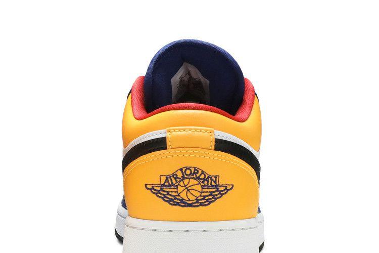 Kids' Sneakers Nike Jordan 1 Low Royal Yellow (GS) White/Track Red-Deep Royal Blue