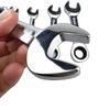 6/8/10/12/15mm CR-V Steel Stubby Ratcheting Combination Wrench Dual-use Reversible Spanner Mini Plum Blossom Hand Spanner