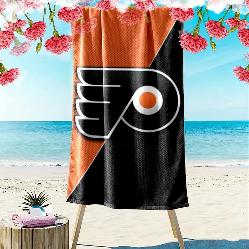 Flyers Hockey Team Strandtuch Mikrofaser Strandtuch, Leicht und Schnelltrocknend, für Sommerreisen, Schwimmbad-Fan Geburtstagsgeschenk
