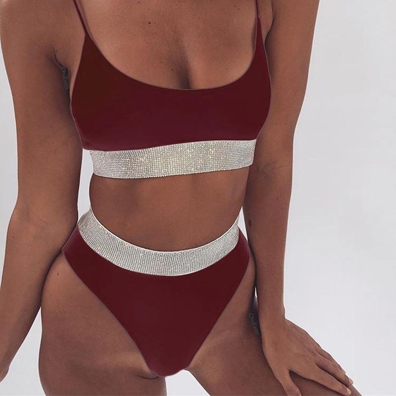 Women Sexy Bikini Swimwear Bandage Casual Fashion Swimsuits Two Piece Lace Bathing Suits