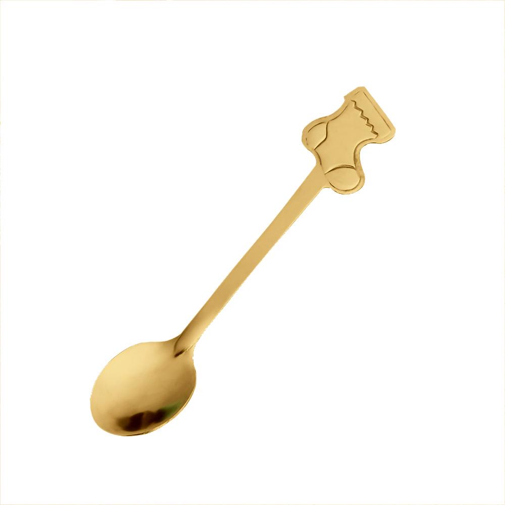 Stainless Steel Christmas Cartoon Coffee & Dessert Stirring Spoon: Snowman & Star Design