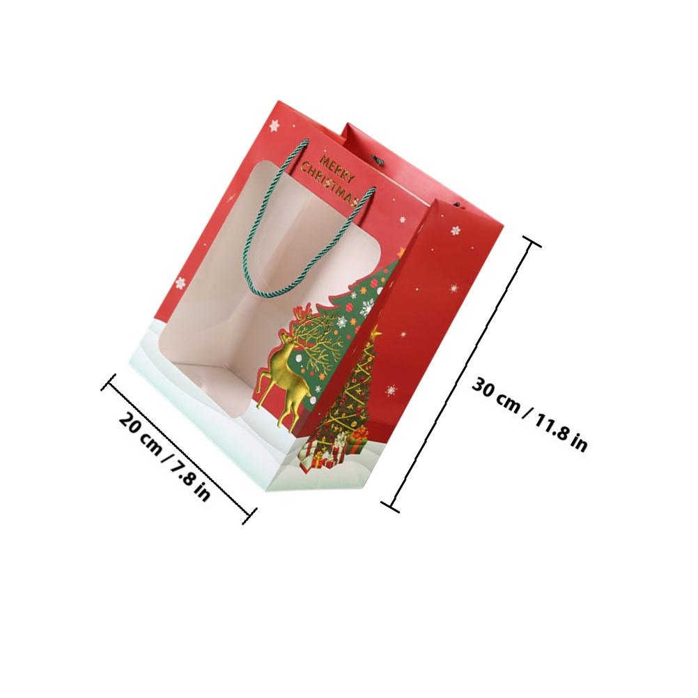 2Pcs Christmas Reindeer Paper Gift Bags Handheld Candy Storage Pouch Party Favor Container Festival Christmas Gift Bags