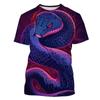 T-shirt Divertente Estiva a Maniche Corte con Stampa 3D di Animali alla Moda di Strada Personalità Casual Versatile Hip-hop da Uomo Donna Bambino