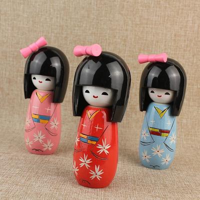 Muñeca de Marioneta Japonesa Kimono Sakura Muñecos de Dibujos Animados Decoración del Hogar Cocina Restaurante de Sushi Adorno Niña Linda Regalo de Escritorio 1/3 Piezas