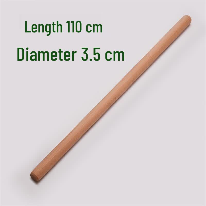 Ruhan Solid Beech Wood Thickened Rolling Pin (2-Pack)