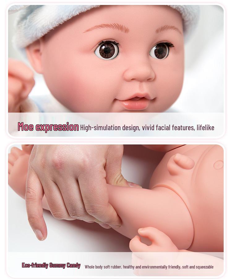 Sound-Activated Silicone Reborn Baby Doll - Soft, Smart Early Education Toy for Girls